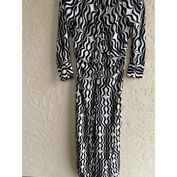 River Island London Black Gold Statement Abstract Art Women Sz 12 Jumpsuit Funky - Picture 8 of 11